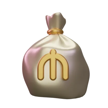 Manat Money Sack  3D Icon