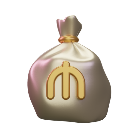 Manat Money Sack  3D Icon