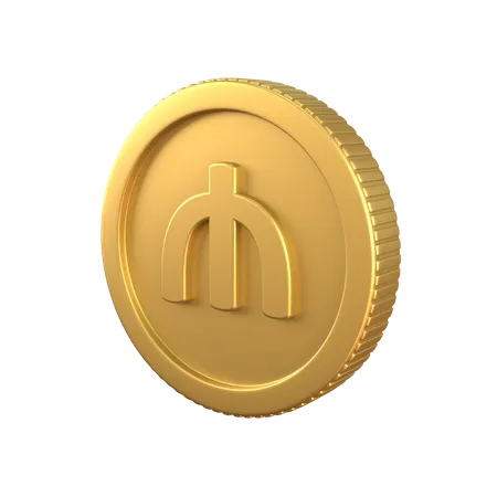 Pièce d'or manat  3D Icon