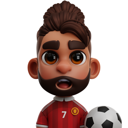 MANCHESTER UNITED PLAYER WITH BALL  3D Icon