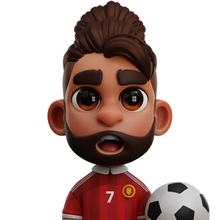 MANCHESTER UNITED PLAYER WITH BALL  3D Icon