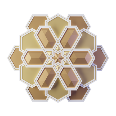 Mandala Islâmica  3D Illustration