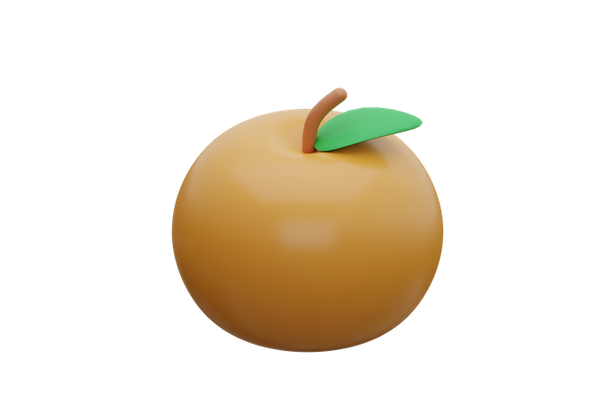 Mandarin Orange  3D Icon