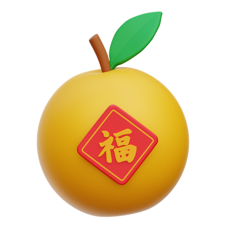 Mandarin Orange  3D Icon