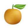 3d mandarin emoji
