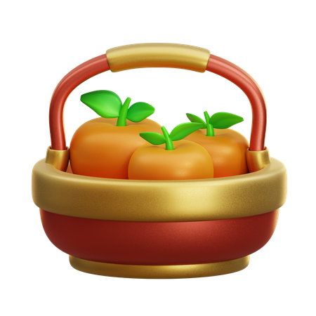 Mandarin Oranges  3D Icon