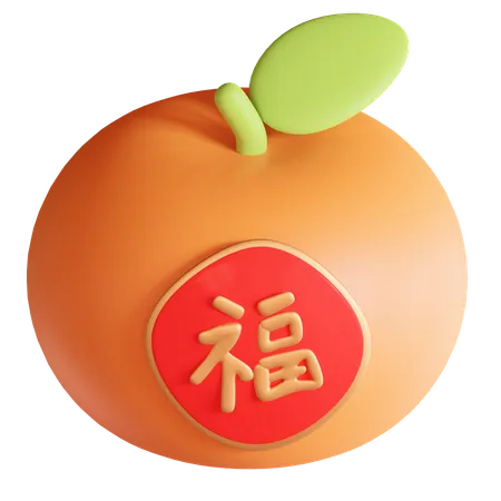 Mandarina  3D Icon