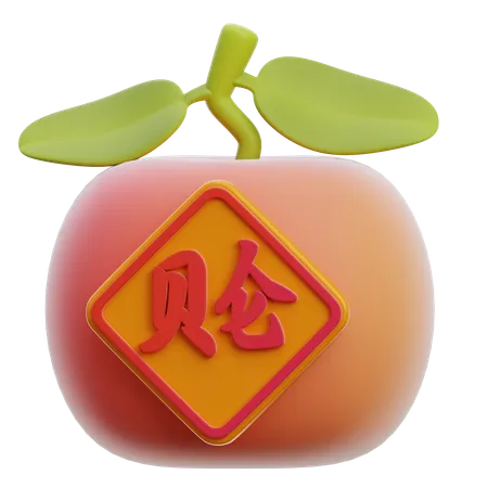 Mandarine dorée  3D Icon