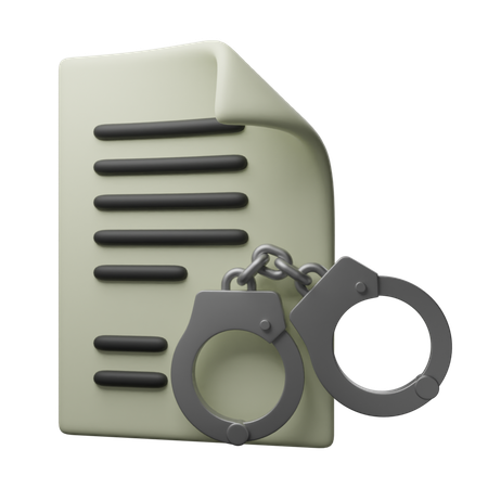 Mandato di arresto  3D Icon