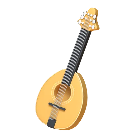 Mandolin 3 D Music Instrument Icon 3D Icon