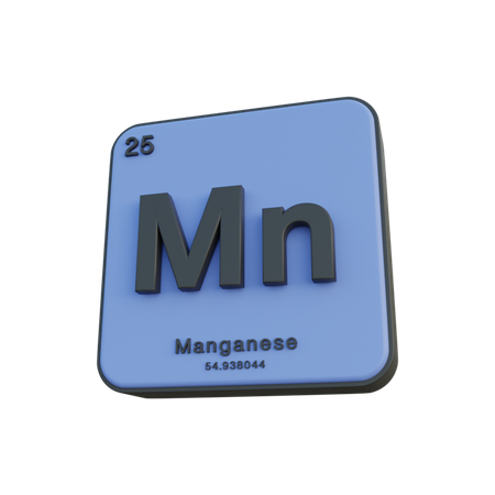 Manganese  3D Illustration