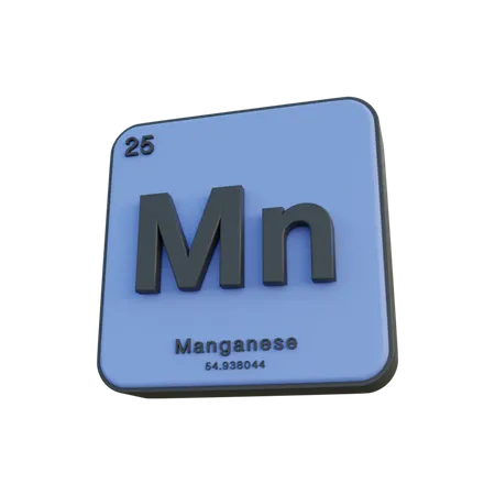 Manganese  3D Illustration
