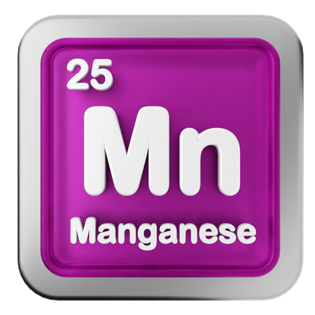 Tableau périodique du manganèse  3D Icon