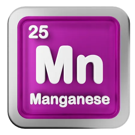 Tableau périodique du manganèse  3D Icon