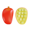 mango slice emoji 3d