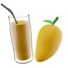 mango juice 3d illustration