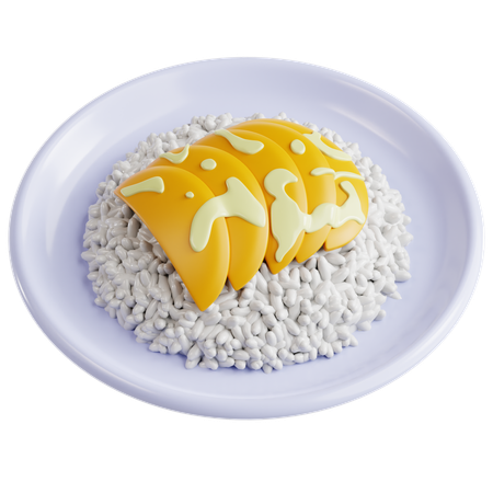 Mango Sticky Rice  3D Icon
