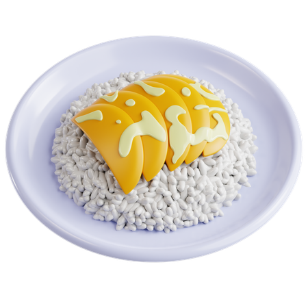 Mango Sticky Rice  3D Icon