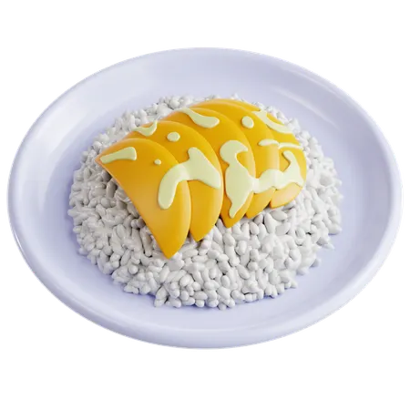 Mango Sticky Rice  3D Icon