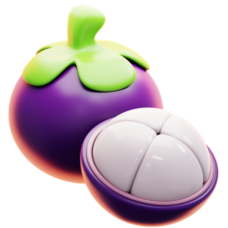 Mangostán  3D Icon