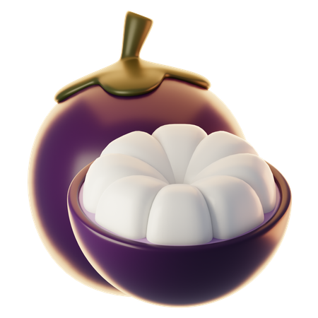 Mangostán  3D Icon