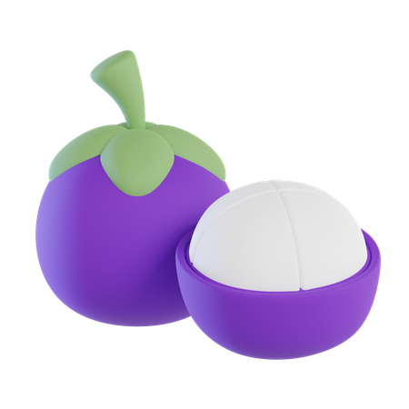 Mangostán  3D Icon