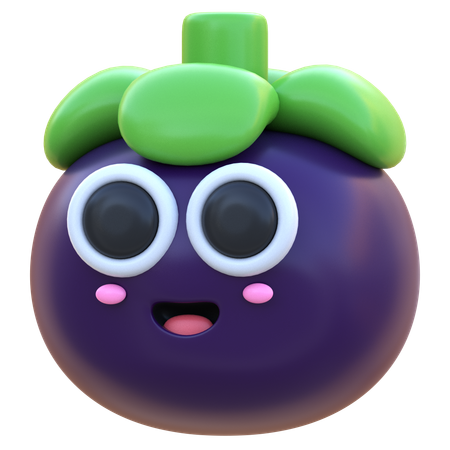 Mangostán  3D Icon