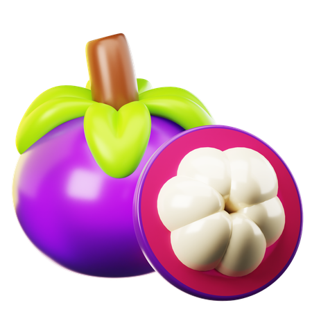 Mangostán  3D Icon