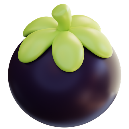 Mangostán  3D Icon