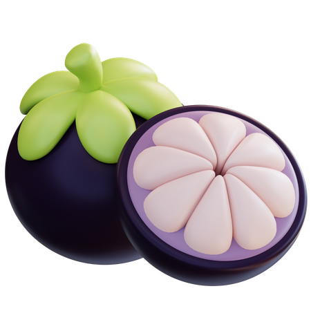 Mangostán  3D Icon