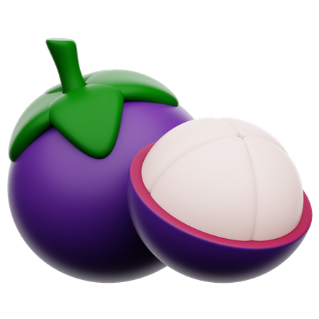 Mangostán  3D Icon