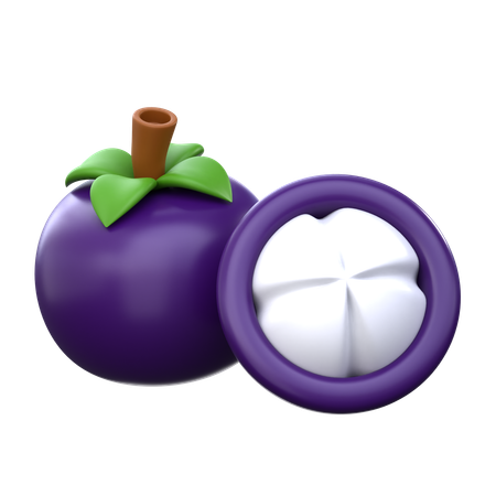 Mangostán  3D Icon