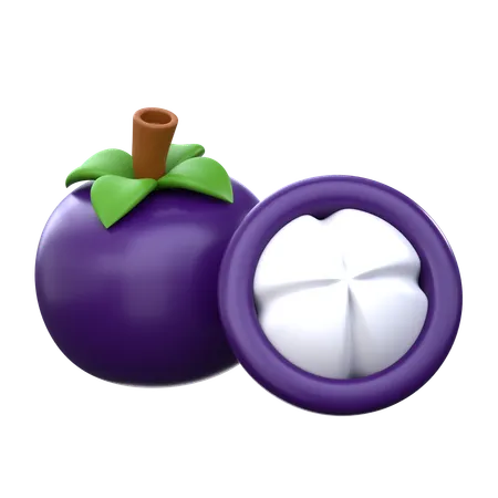 Mangostán  3D Icon