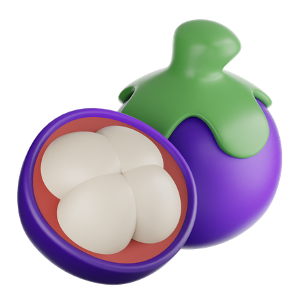 Mangostán  3D Icon