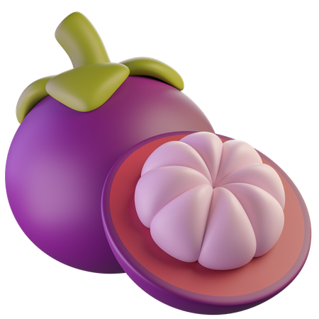 Mangostán  3D Icon