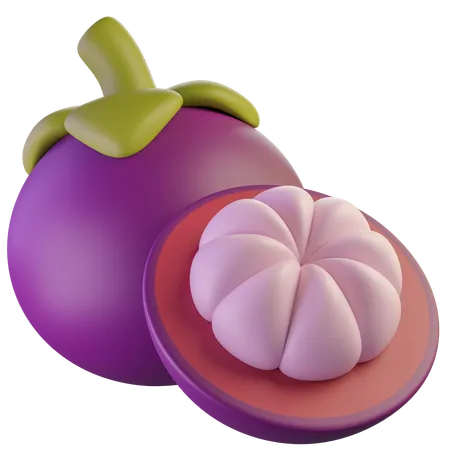 Mangostán  3D Icon