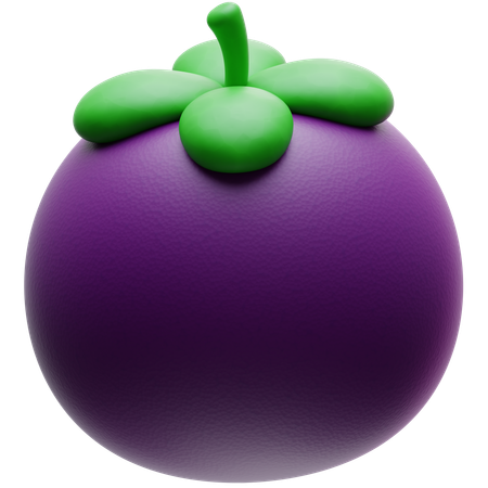 Mangostán  3D Icon