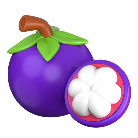 Mangostán  3D Icon