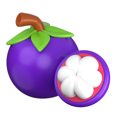 Mangostán  3D Icon