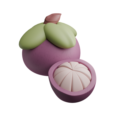 Mangostán  3D Icon