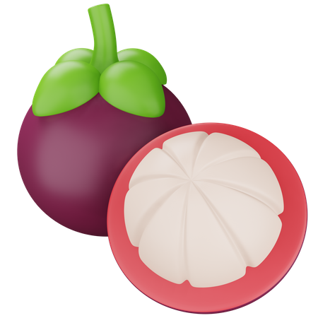 Mangostán  3D Icon