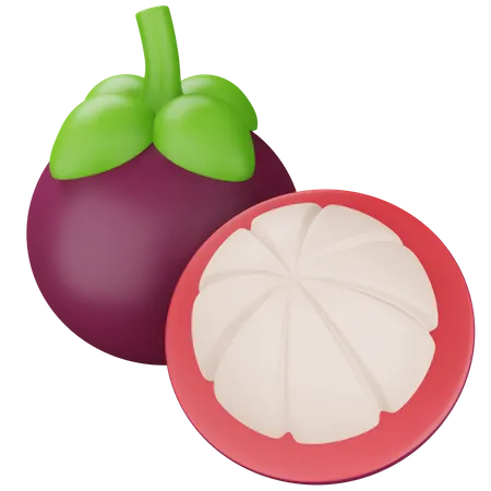 Mangostán  3D Icon