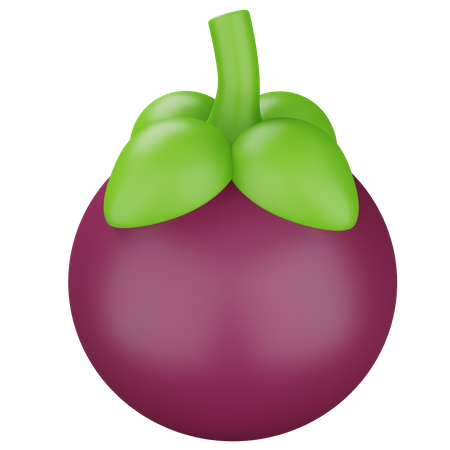 Mangostán  3D Icon