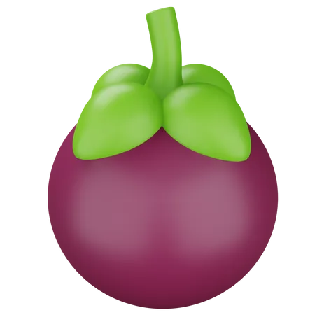 Mangostán  3D Icon