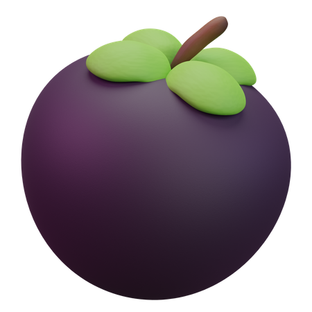 Mangostán  3D Icon