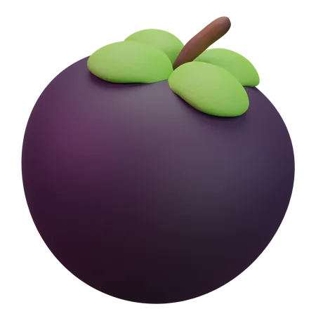 Mangostán  3D Icon