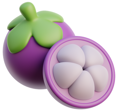 Mangostán  3D Icon