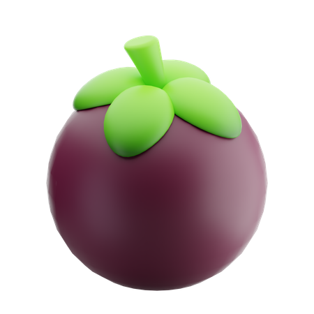 Mangostán  3D Icon