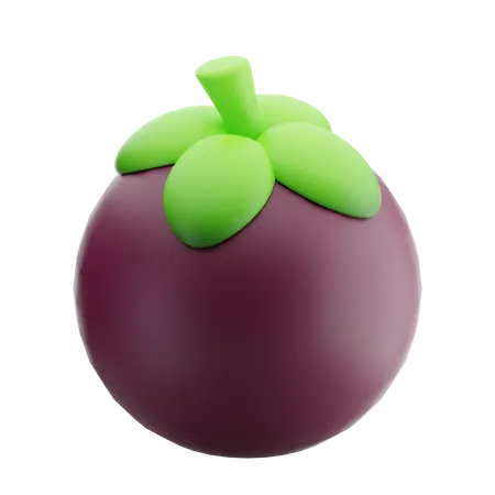 Mangostán  3D Icon