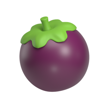 Mangostán  3D Icon